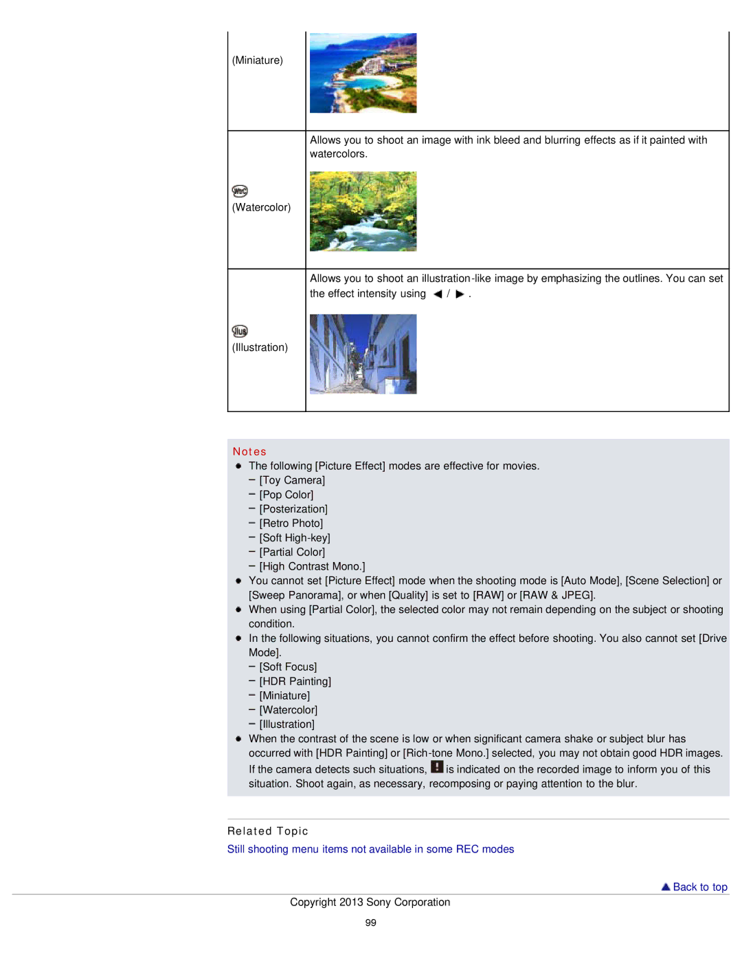 Sony DSC-RX1/RX1R manual Related Topic 