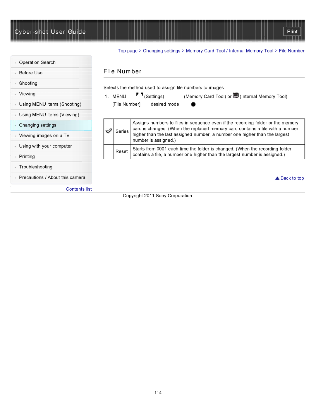 Sony DSC-S3000 manual File Number 