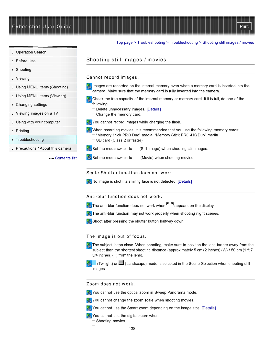 Sony DSC-S3000 manual Shooting still images / movies 