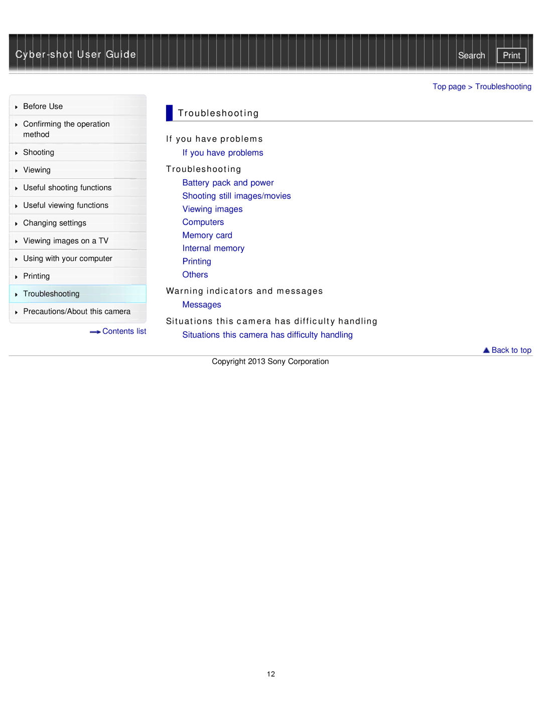 Sony DSCTF1R, DSC-TF1/LC, DSCTF1B Troubleshooting, If you have problems, Situations this camera has difficulty handling 