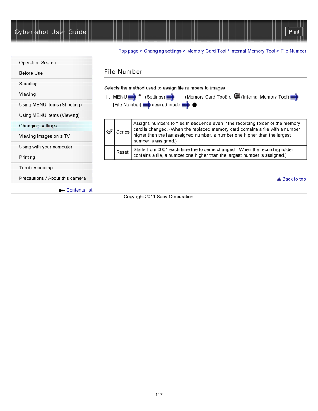 Sony DSC-W510 manual File Number 