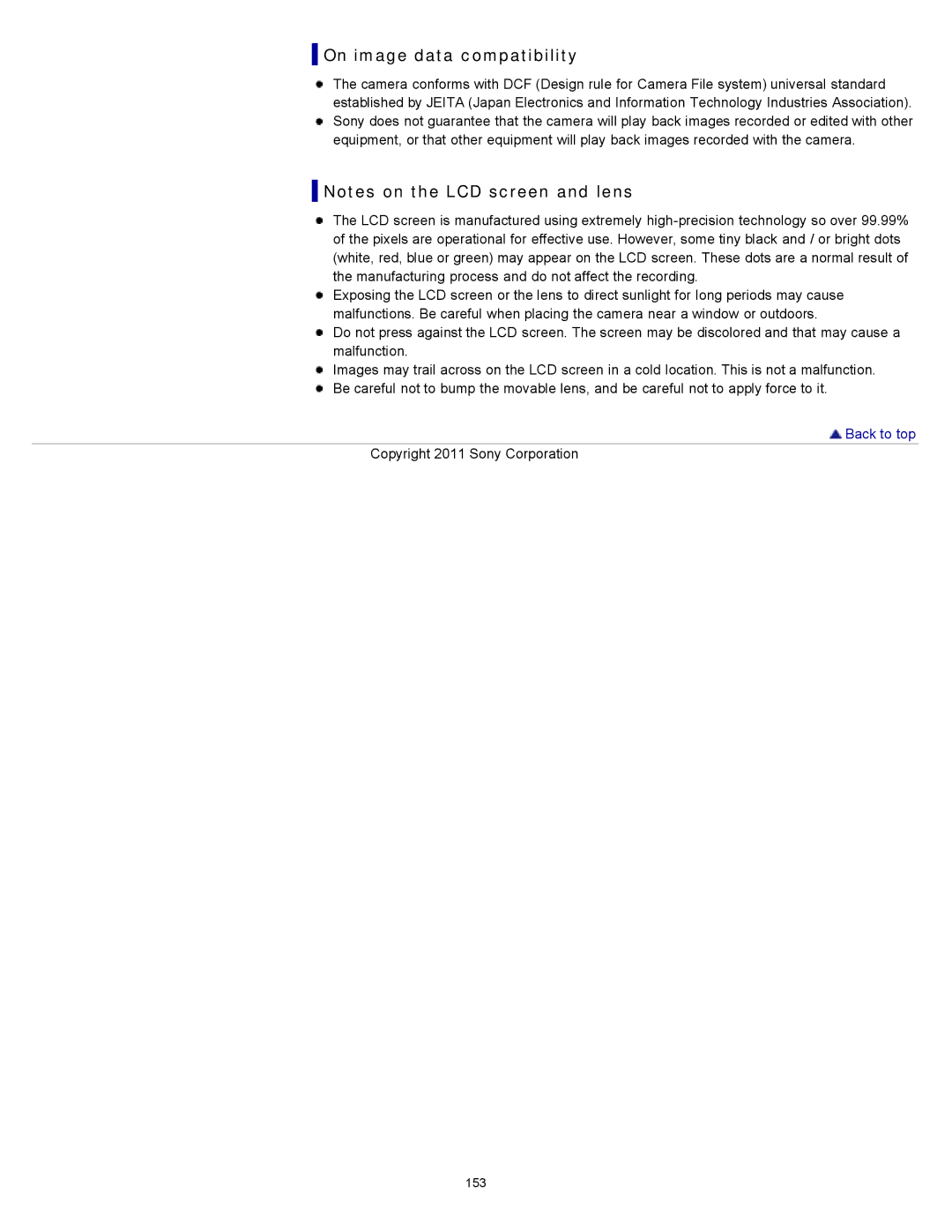 Sony DSC-W510 manual On image data compatibility 