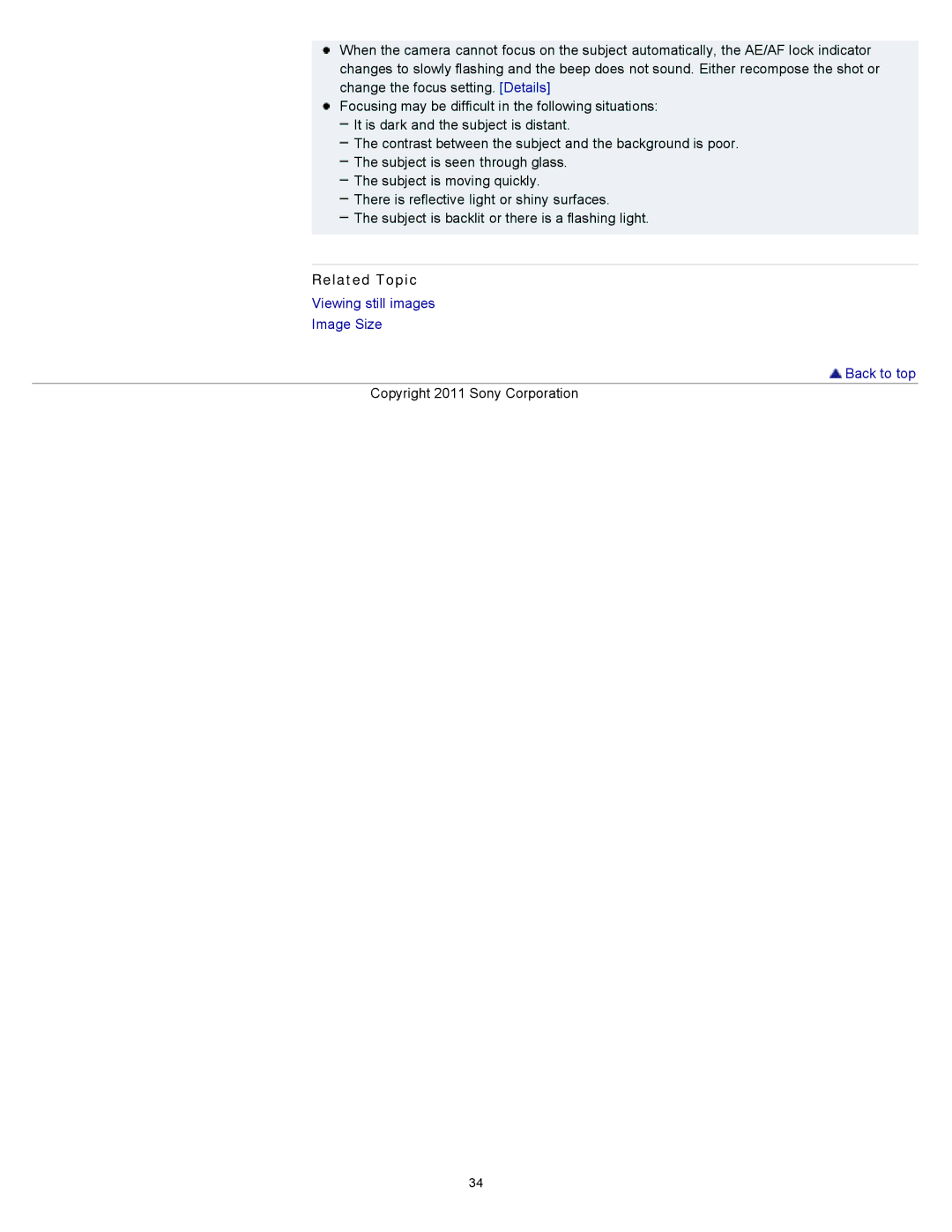 Sony DSC-W510 manual Related Topic 