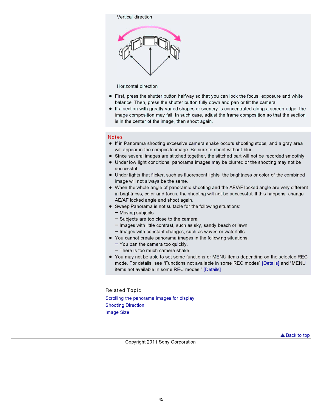 Sony DSC-W510 manual Related Topic 