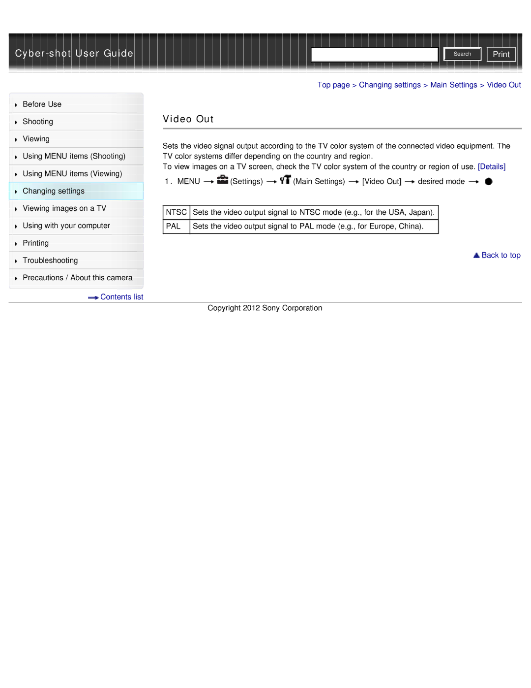 Sony DSC-W690/B manual Video Out, Ntsc 