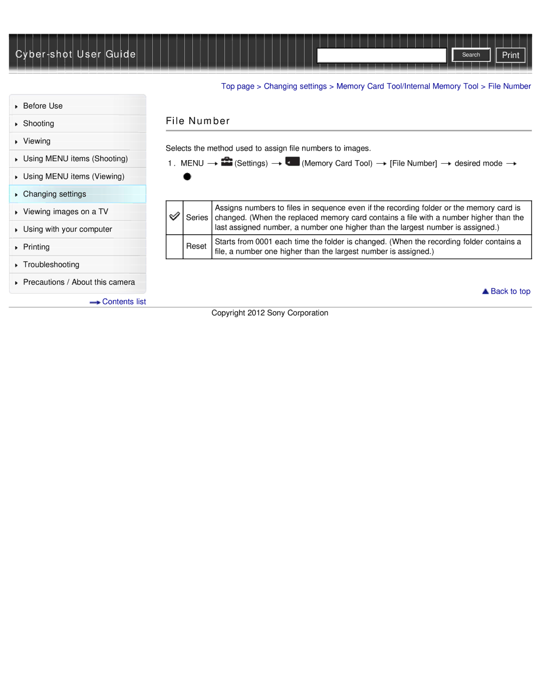 Sony DSC-W690/B manual File Number 