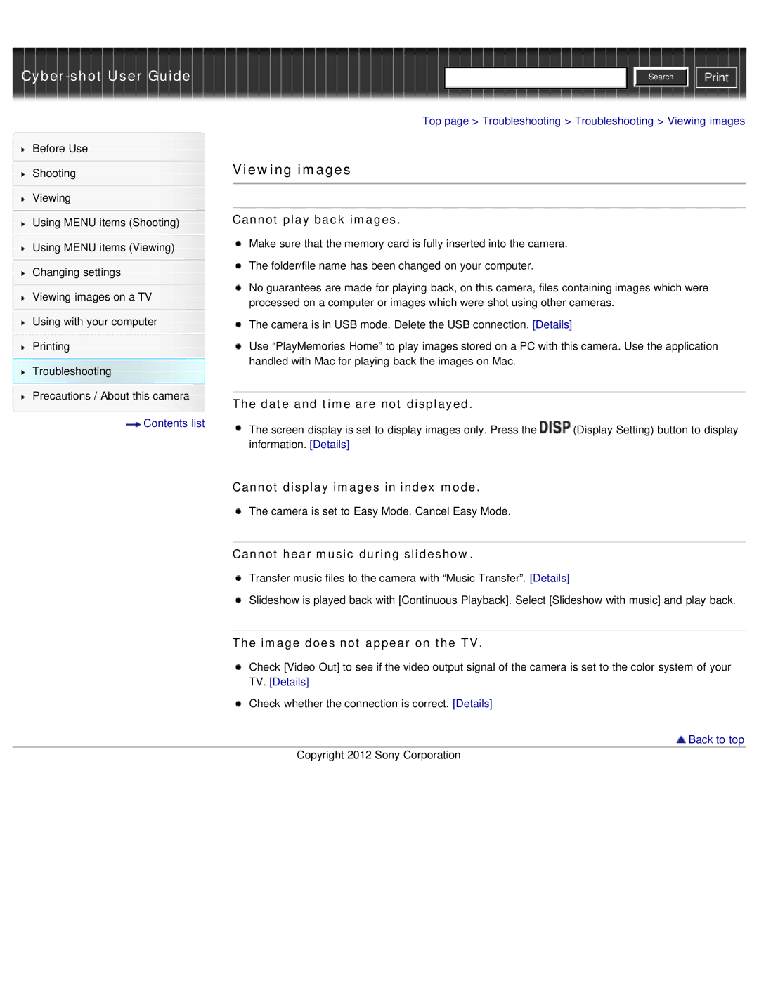 Sony DSC-W690/B manual Viewing images 