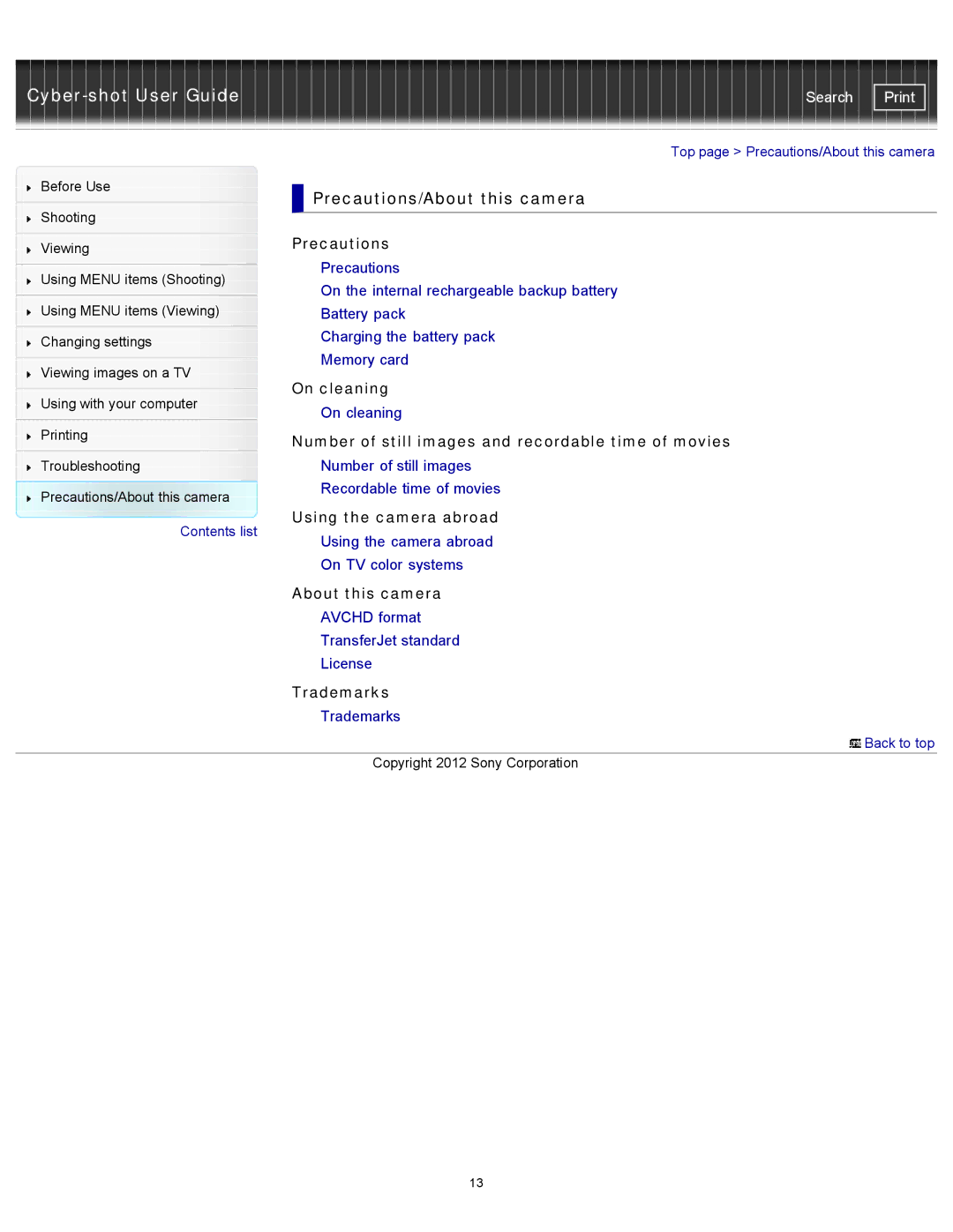 Sony DSC-WX100/WX150, DSC-WX150/R, DSCWX150/L manual Precautions/About this camera, On cleaning 