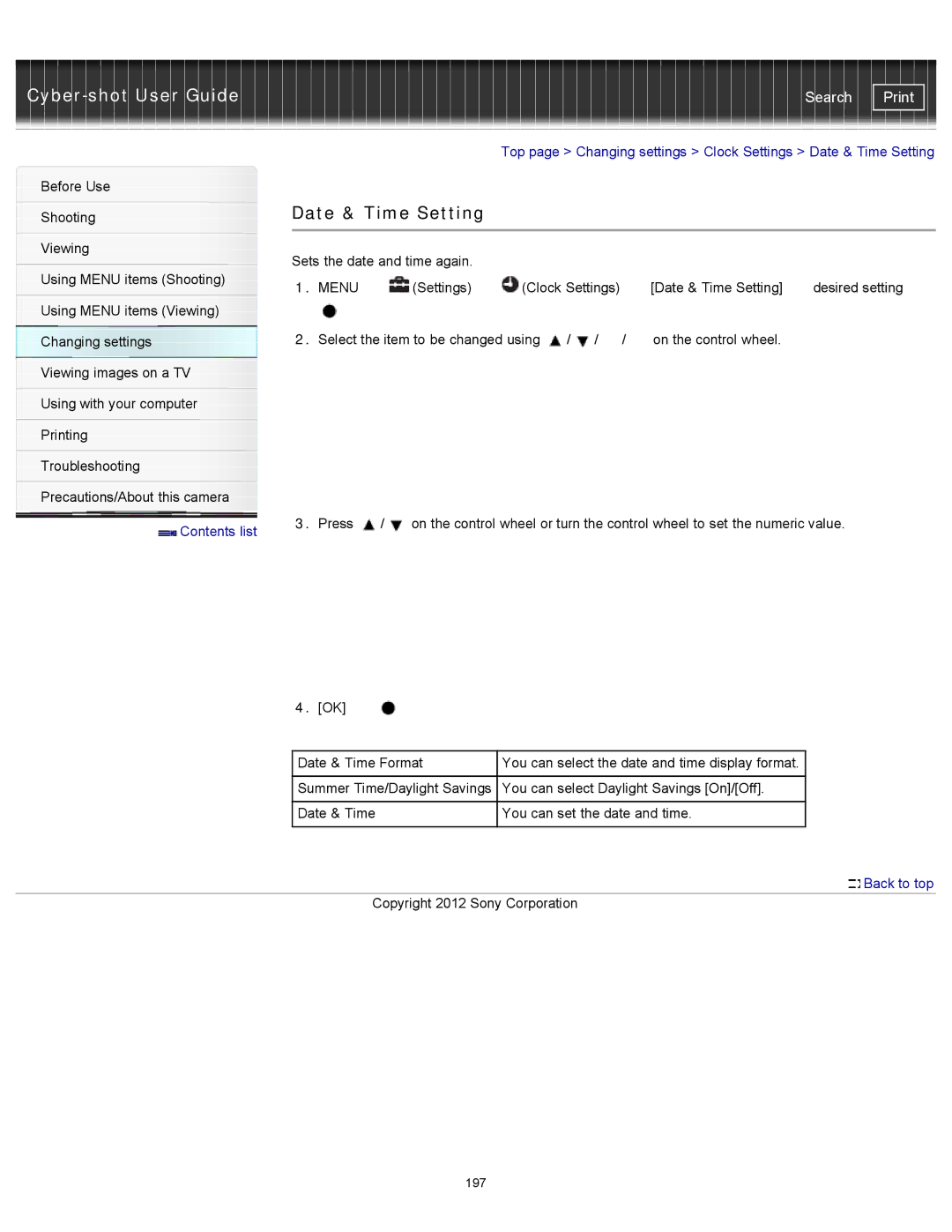 Sony DSCWX150/L, DSC-WX150/R, DSC-WX100/WX150 manual Date & Time Setting 