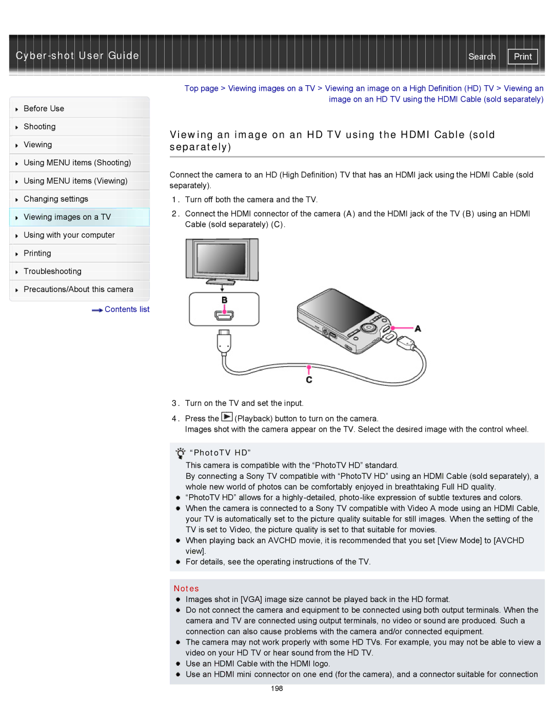 Sony DSC-WX150/R, DSC-WX100/WX150, DSCWX150/L manual PhotoTV HD 