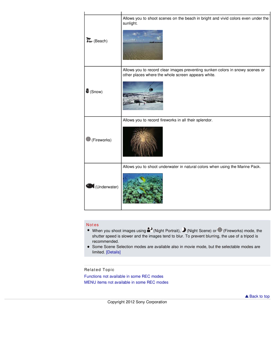 Sony DSC-WX50 manual Related Topic 