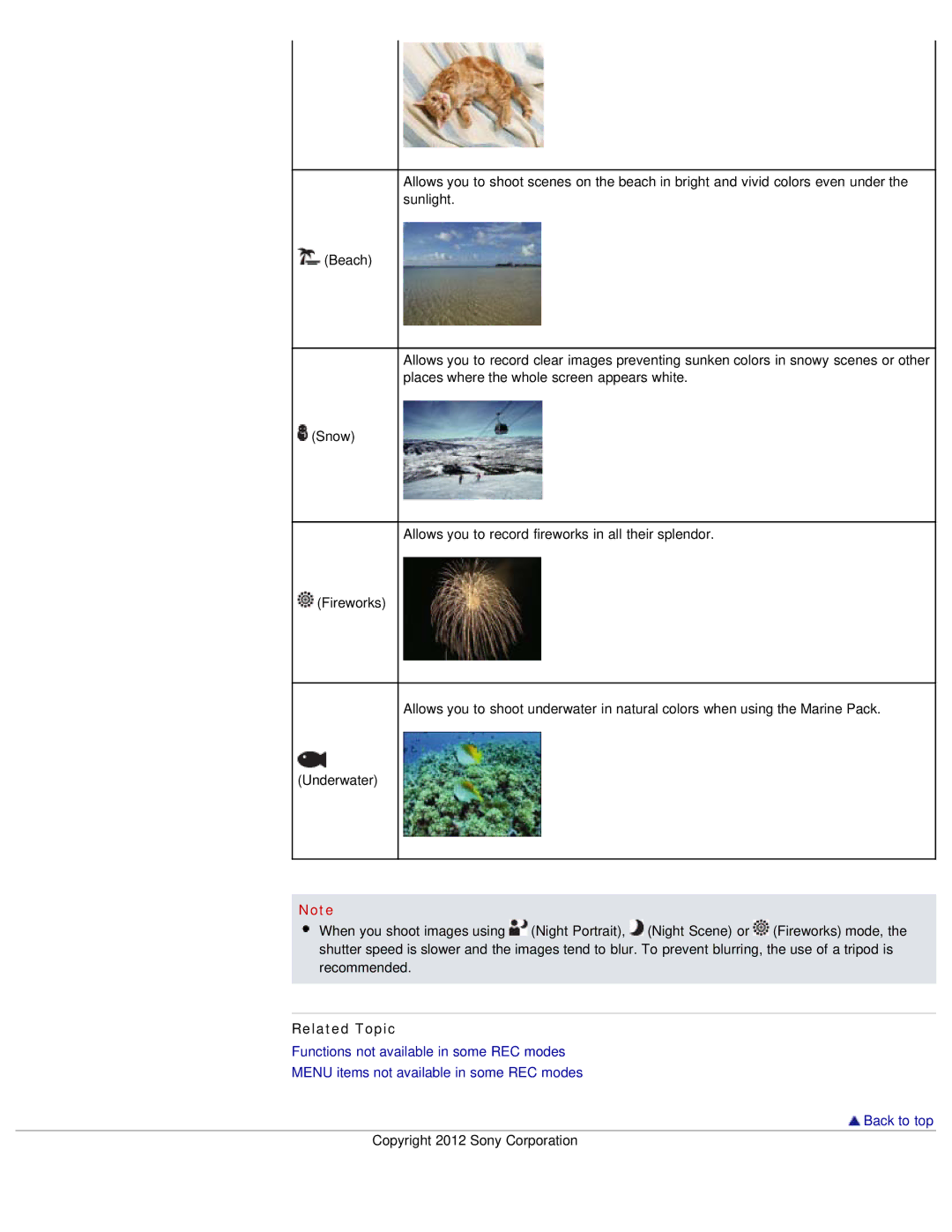 Sony DSC-WX50 manual Related Topic 