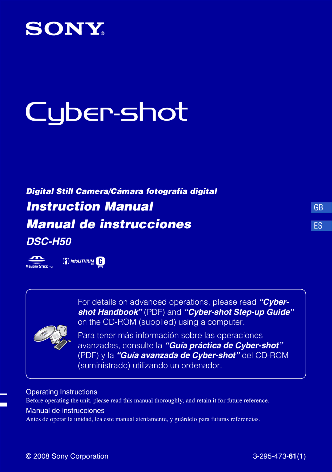 Sony DSCH50B instruction manual Manual de instrucciones 