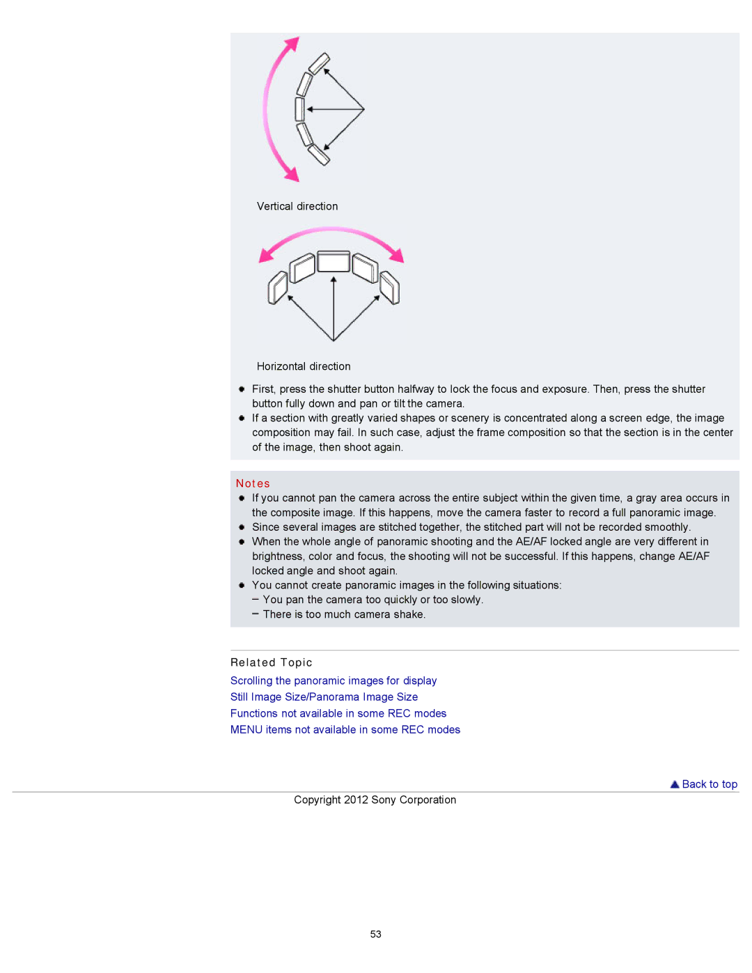 Sony DSC-TX20/D, DSCTX20 manual Related Topic 