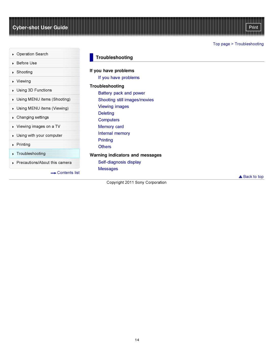 Sony DSCWX9 manual Troubleshooting, If you have problems 