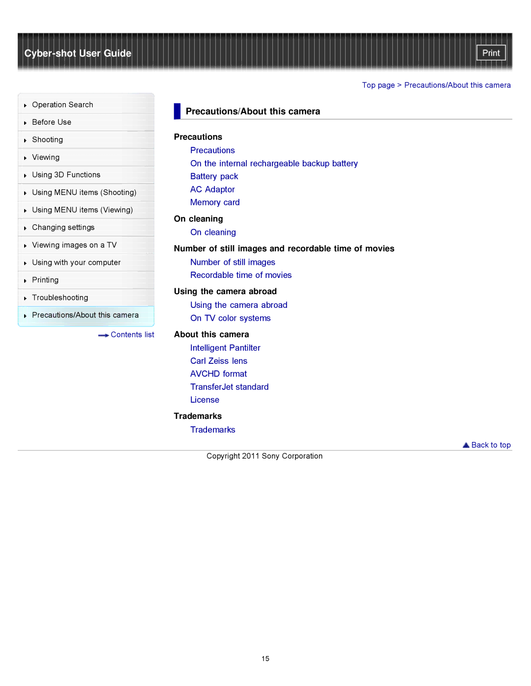 Sony DSCWX9 manual Precautions/About this camera 