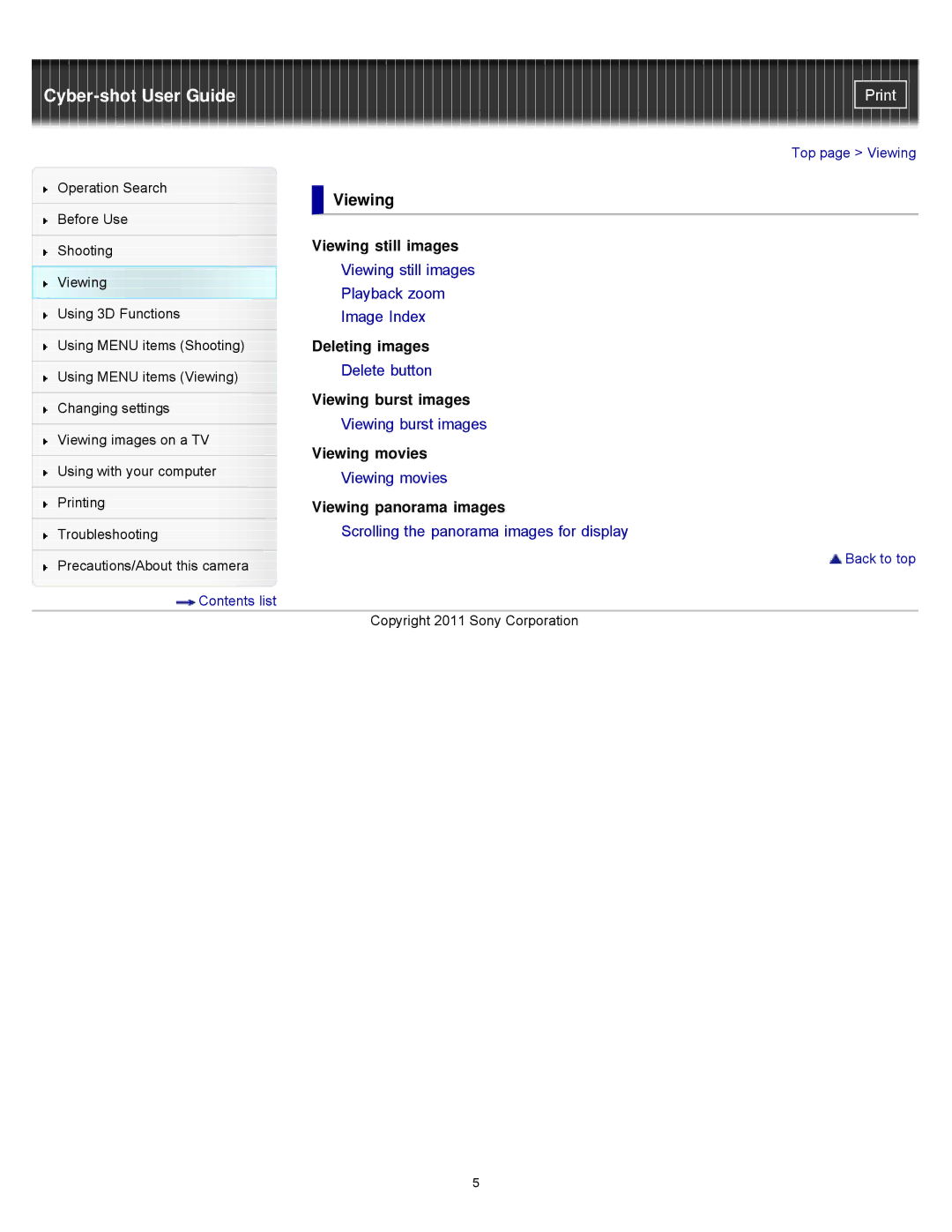 Sony DSCWX9 manual Viewing 