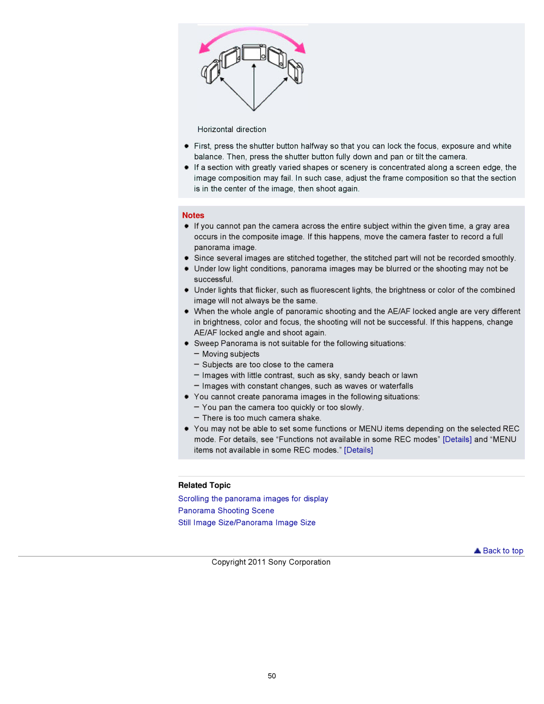 Sony DSCWX9 manual Related Topic 