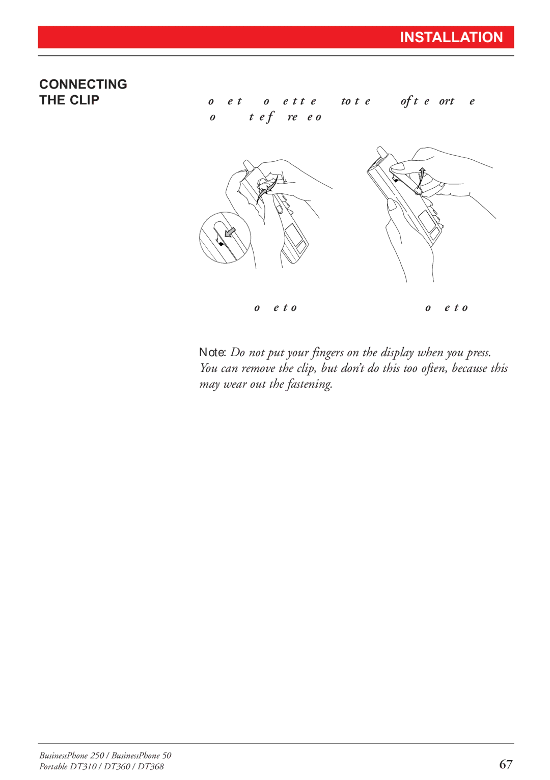 Sony DT310, DT360, DT368 manual Connecting 