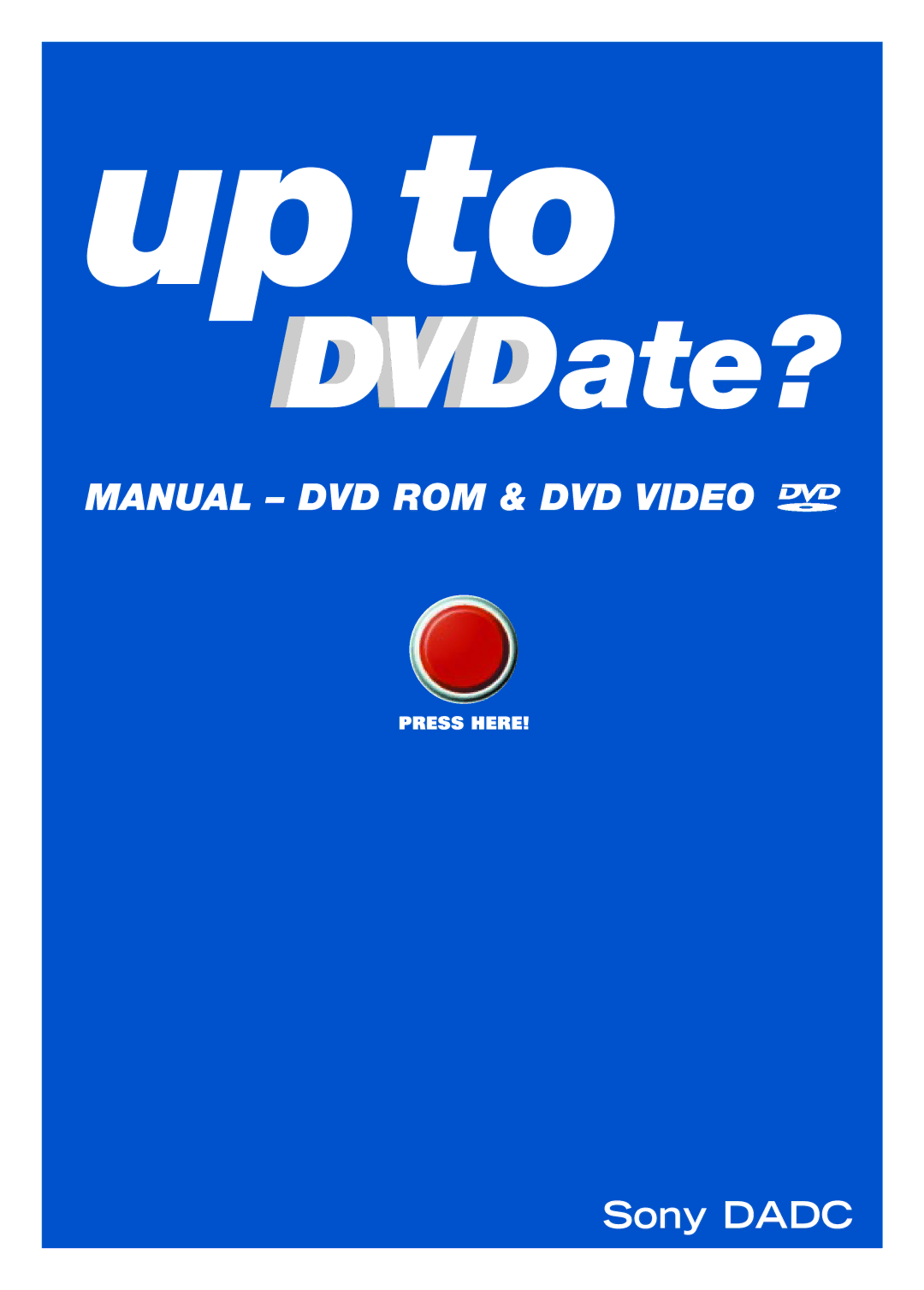 Sony DVD Rom/DVD Video manual Up to 