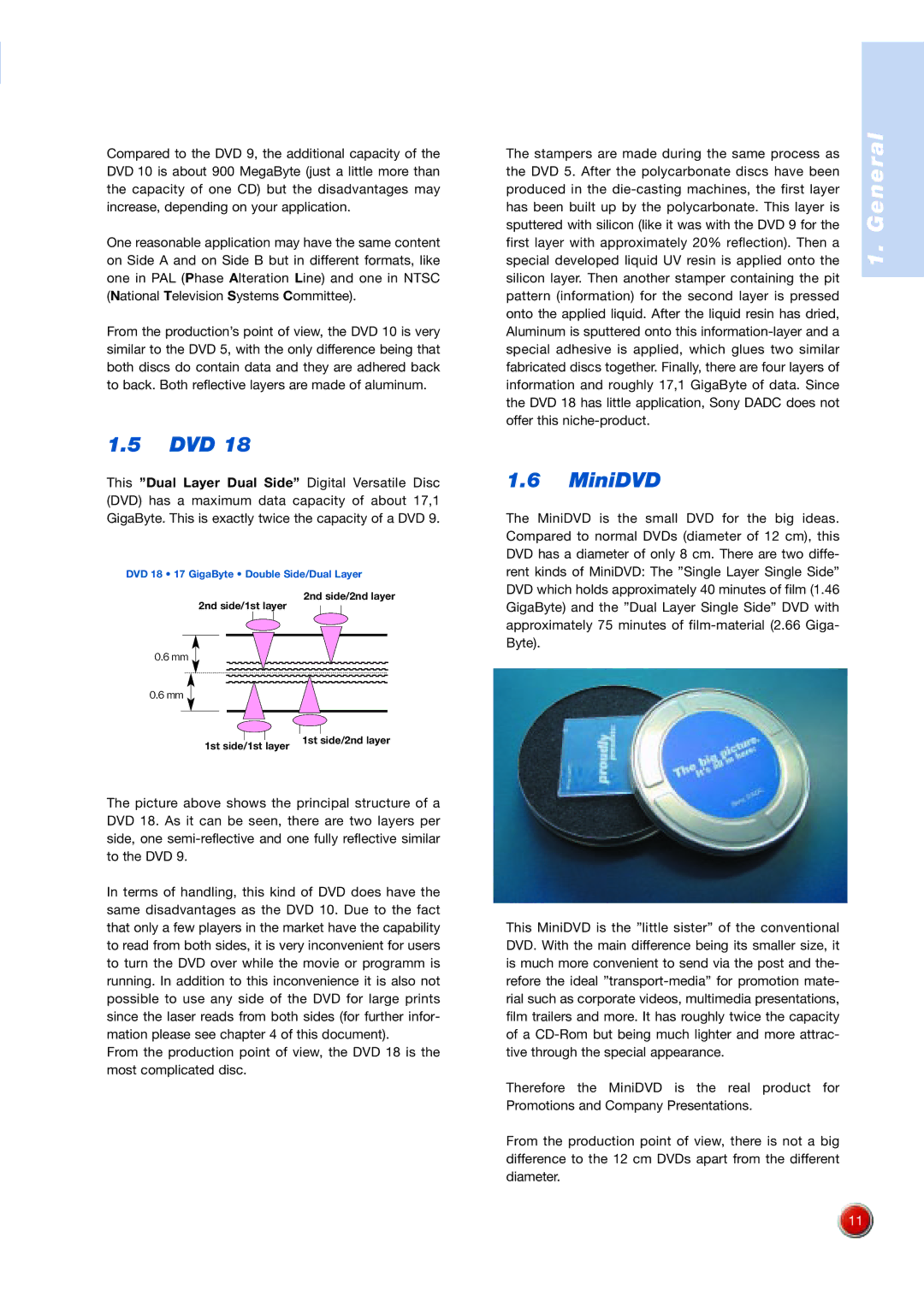 Sony DVD Rom/DVD Video manual MiniDVD 