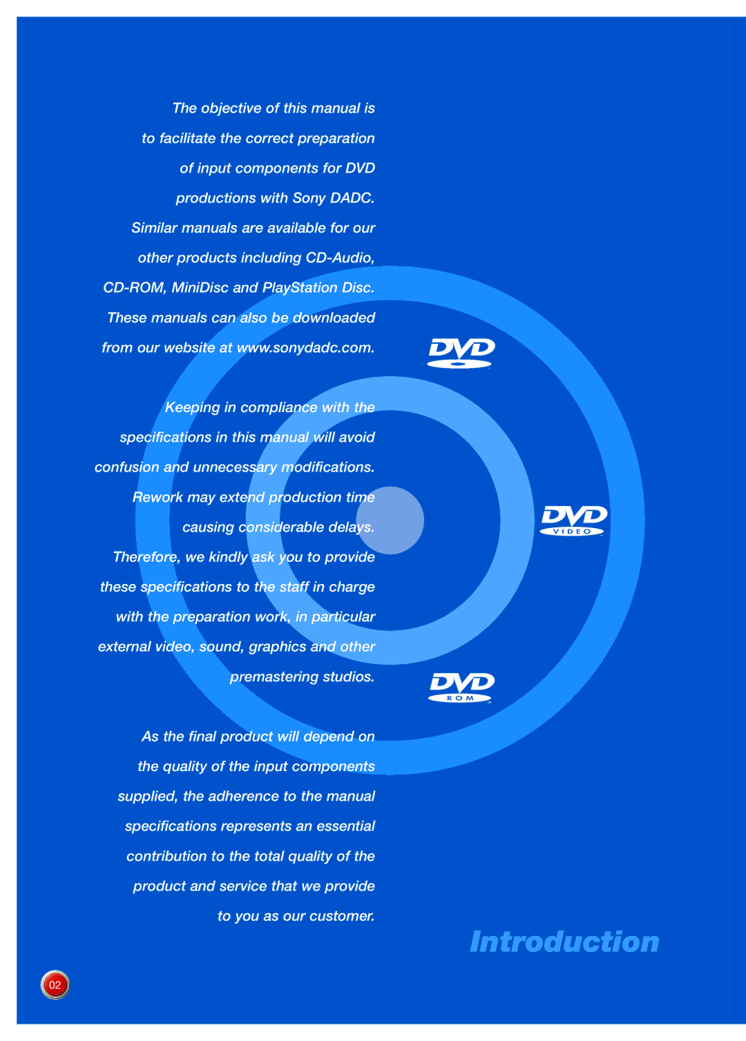 Sony DVD Rom/DVD Video manual Introduction 