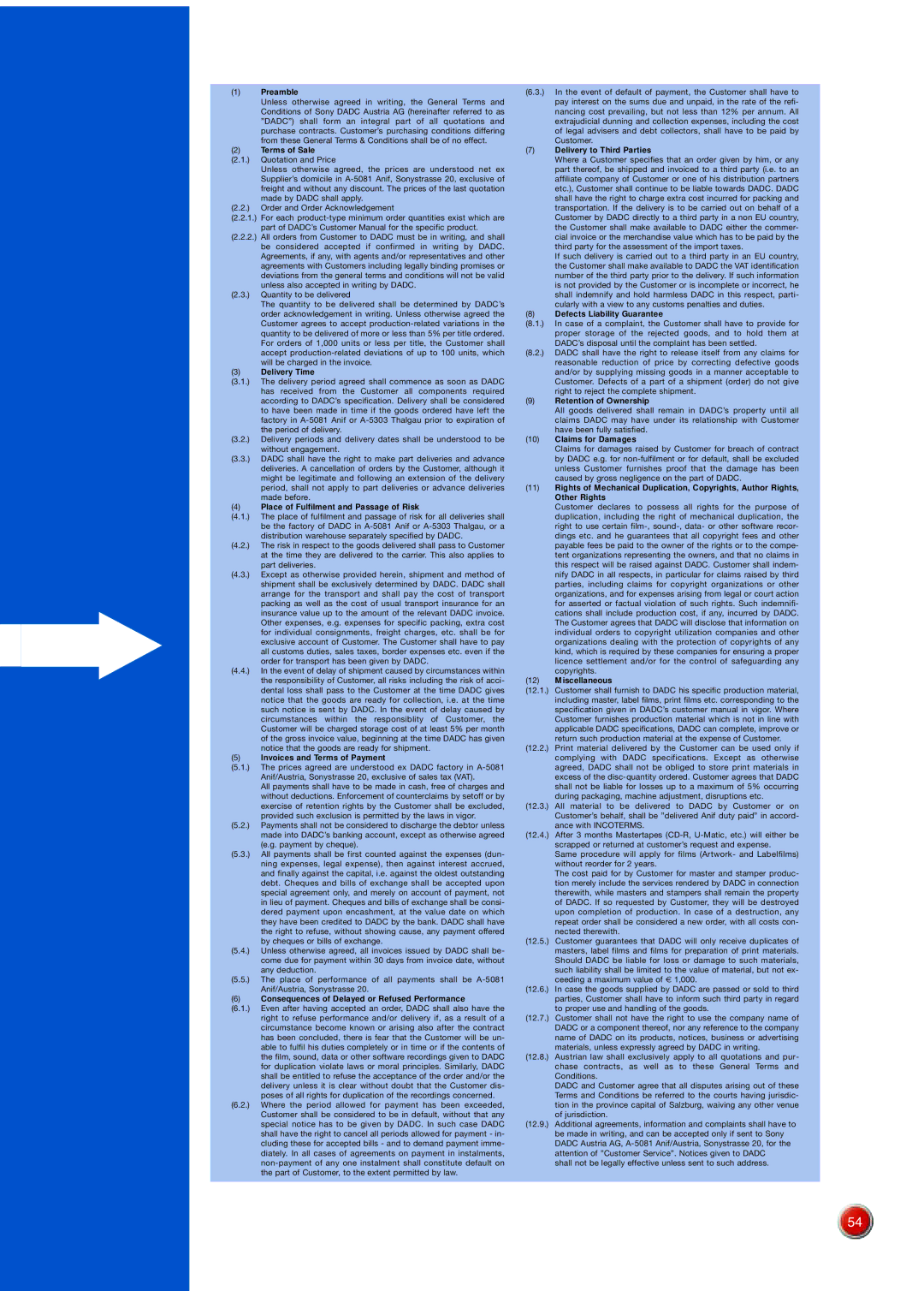 Sony DVD Rom/DVD Video manual Rights of Mechanical Duplication, Copyrights, Author Rights 