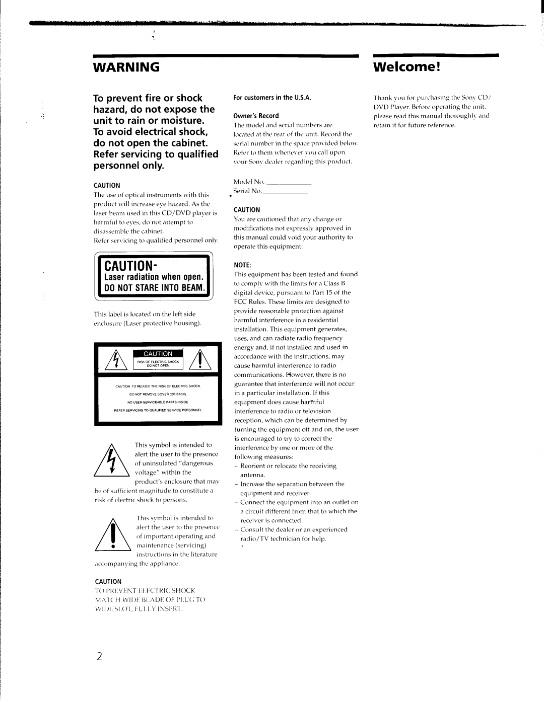 Sony DVP-C650D, DVP-C653D manual 