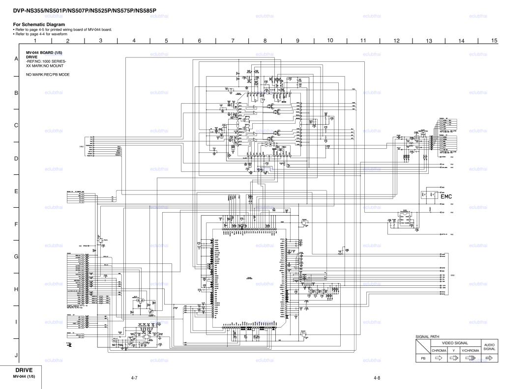 Sony RMT-D165P, RMT-D166P DVP-NS355/NS501P/NS507P/NS525P/NS575P/NS585P, Drive, For Schematic Diagram, MV-044 1/5 