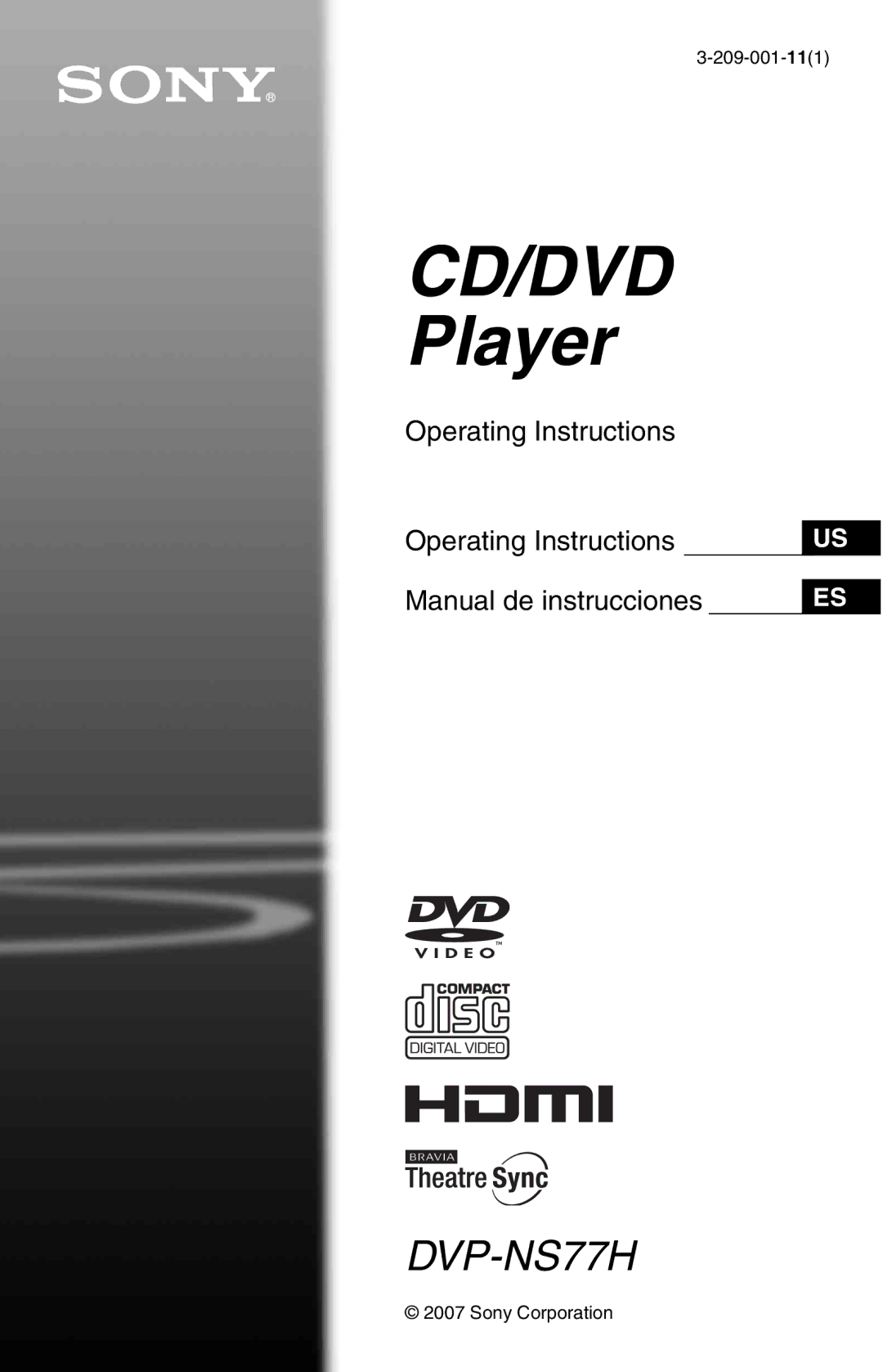 Sony DVP-NS77H operating instructions Cd/Dvd 