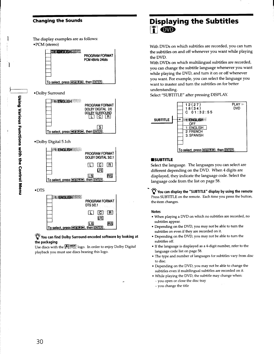 Sony DVP-S330 manual 