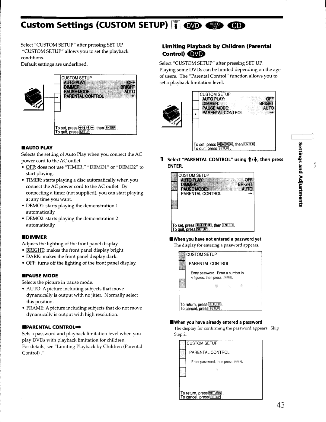 Sony DVP-S330 manual 