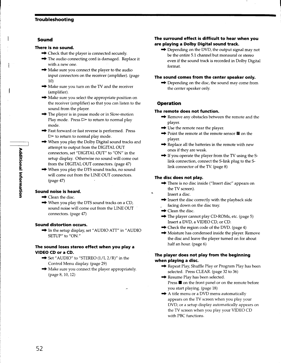 Sony DVP-S330 manual 