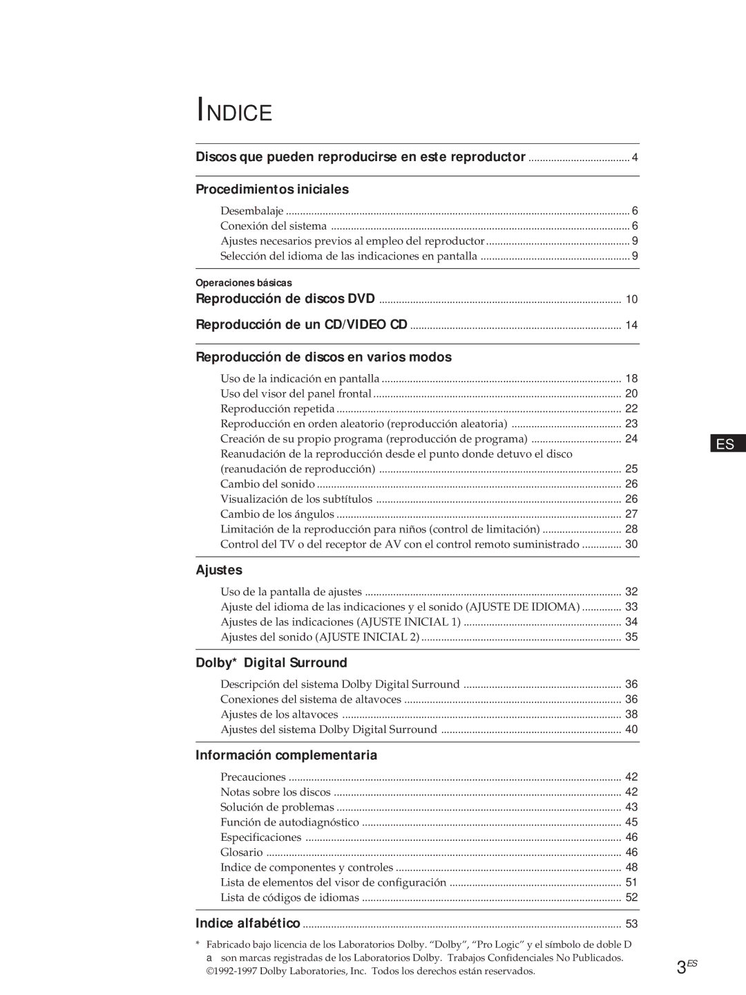 Sony DVP-S500D manual Procedimientos iniciales, Reproducción de discos en varios modos, Ajustes, Información complementaria 