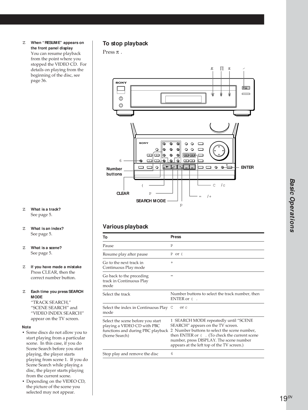 Sony DVP3980 manual 19EN, What is an index?, What is a scene? 