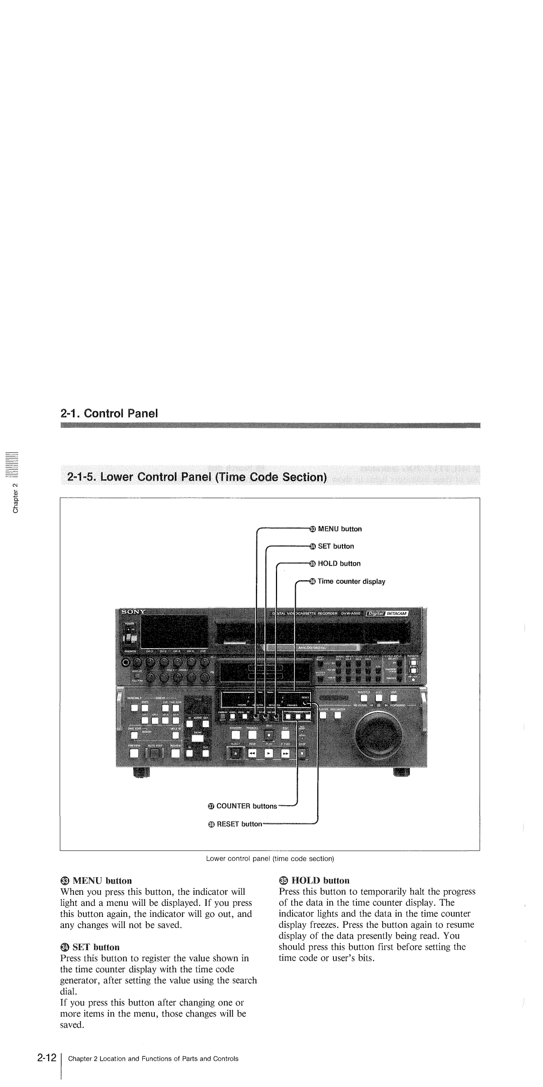 Sony 500 DVW-A500P manual 