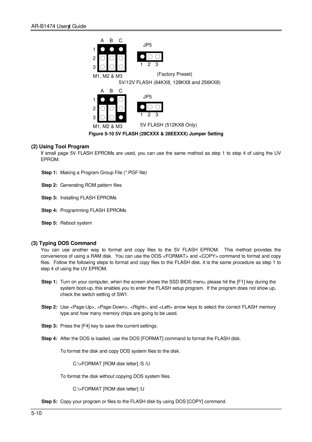 Sony DX4, 486DX, AR-B1474 manual Using Tool Program, Typing DOS Command 