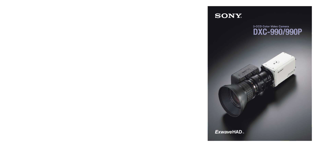 Sony DXC-990P dimensions DXC-990/990P 