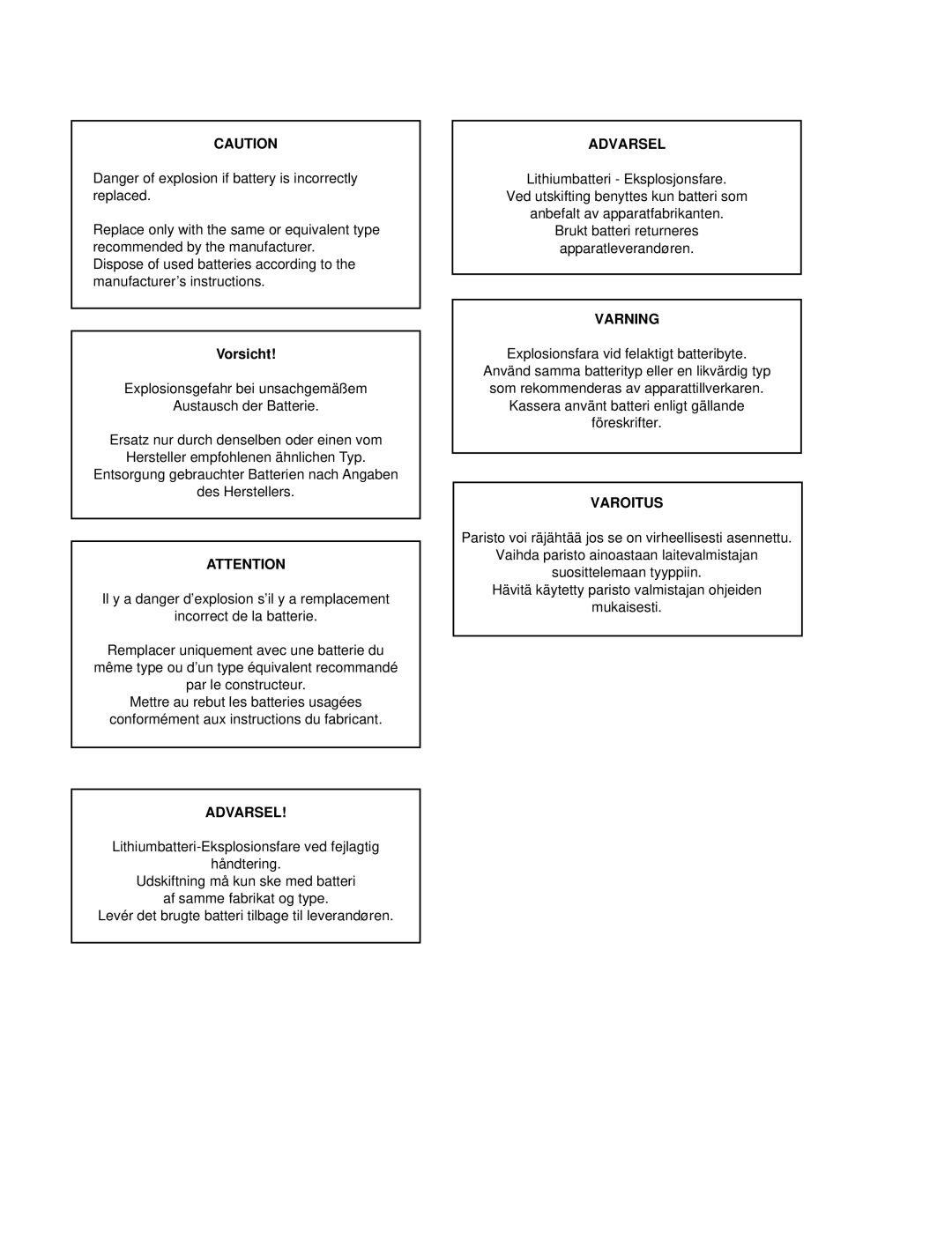 Sony DXC-D30WSP service manual Varning 