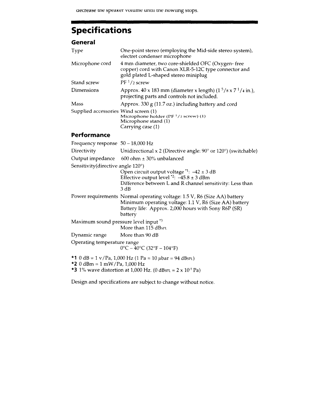 Sony ECM-MS957 manual 