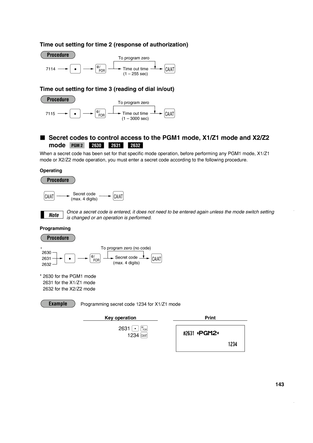 Sony ER-A410, ER-A420 instruction manual 2631 . @ 1234 Ç, 143, Operating, Programming 