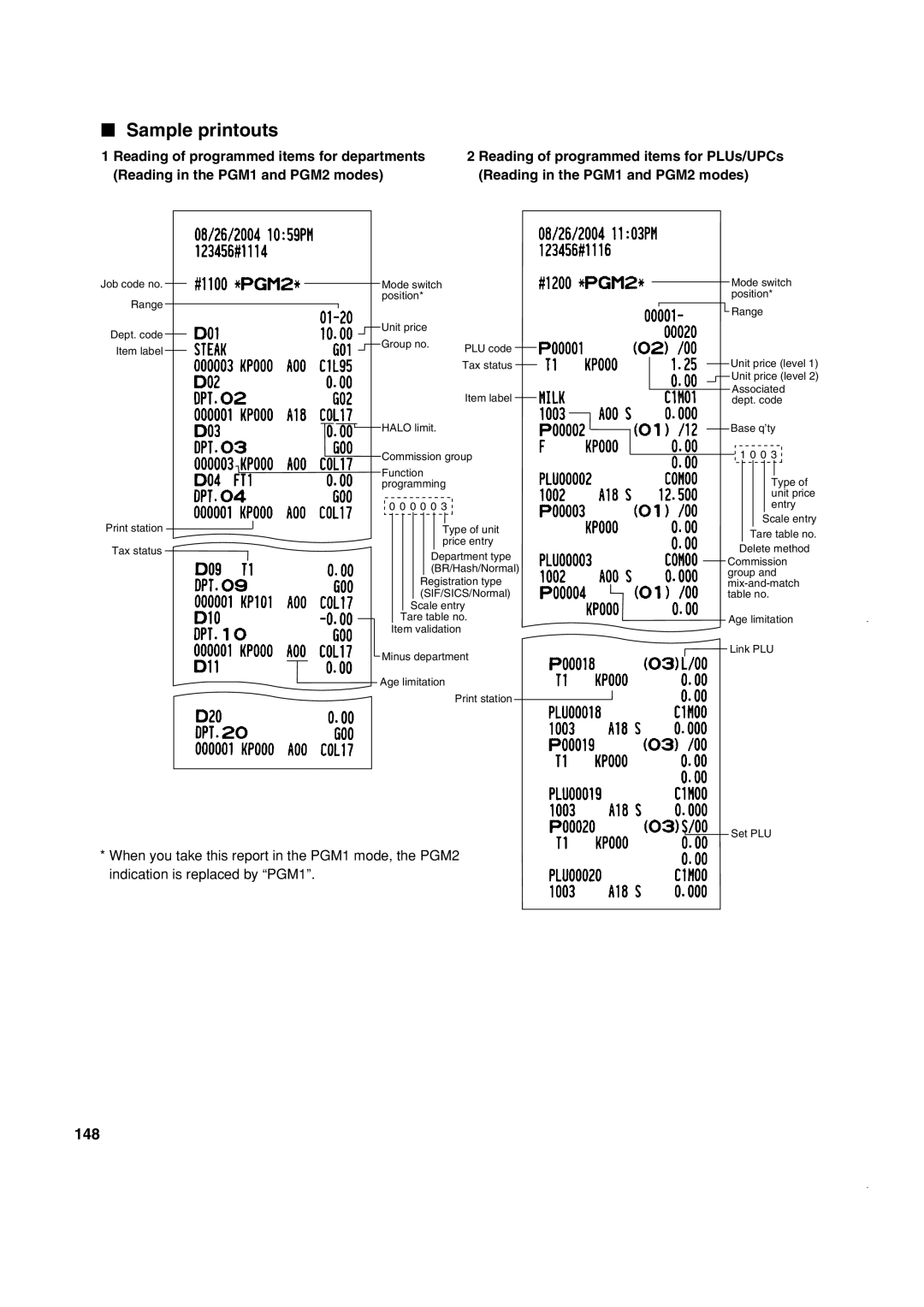 Sony ER-A420, ER-A410 instruction manual Sample printouts, 148 