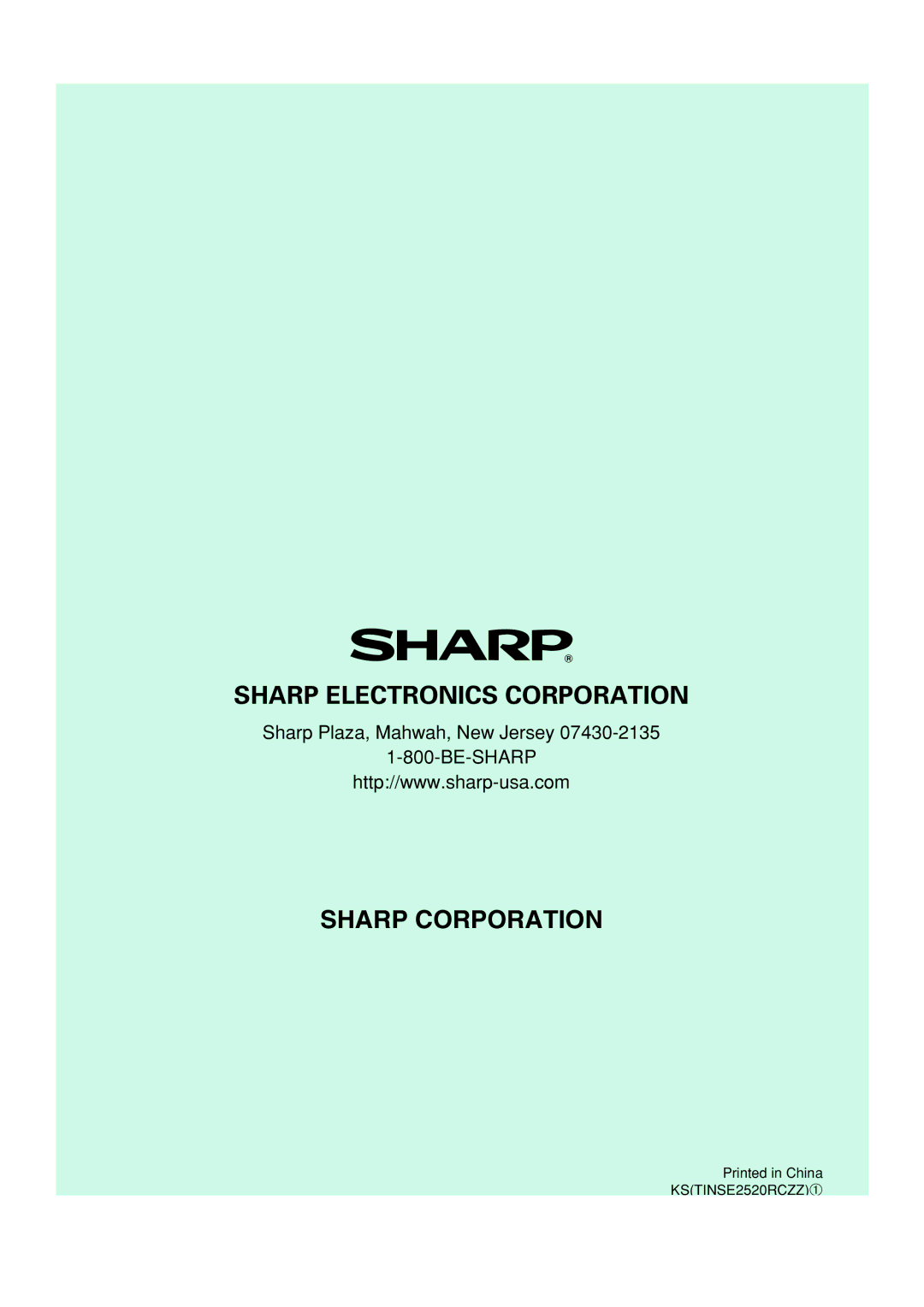 Sony ER-A420, ER-A410 instruction manual Sharp Electronics Corporation 