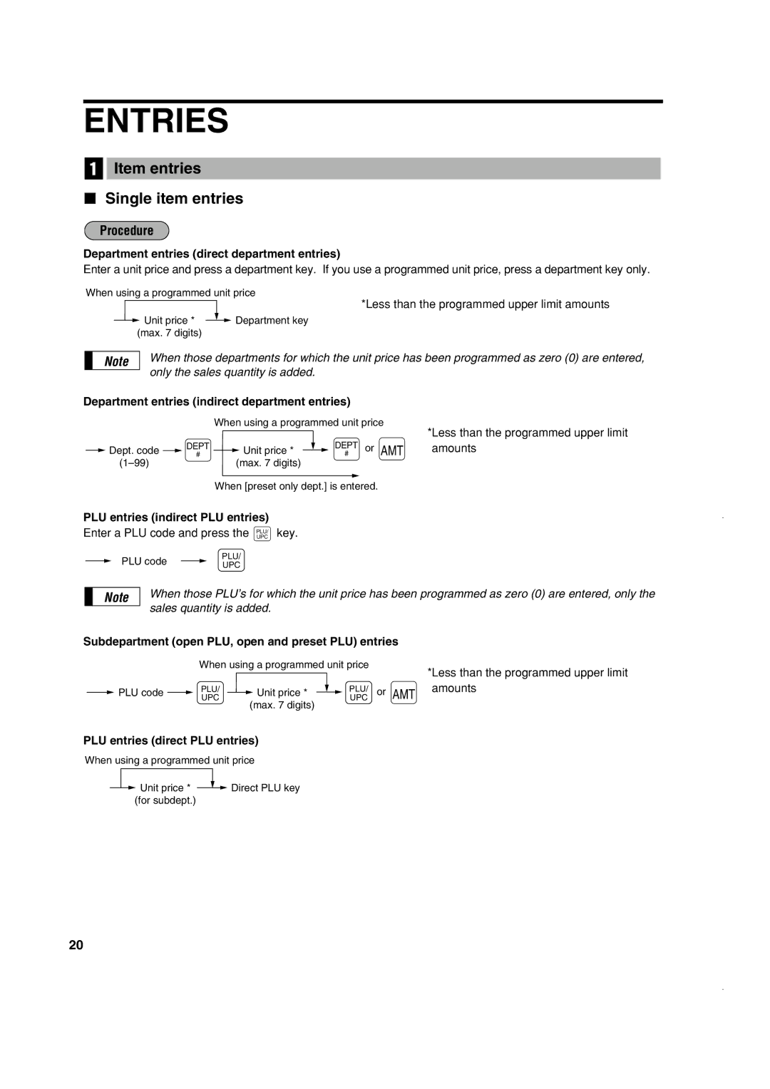 Sony ER-A420, ER-A410 instruction manual Entries, Item entries Single item entries 