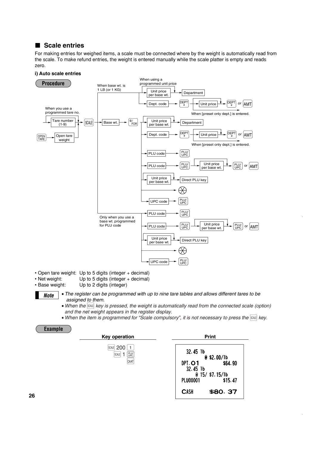 Sony ER-A420, ER-A410 instruction manual Scale entries, 200, Auto scale entries 