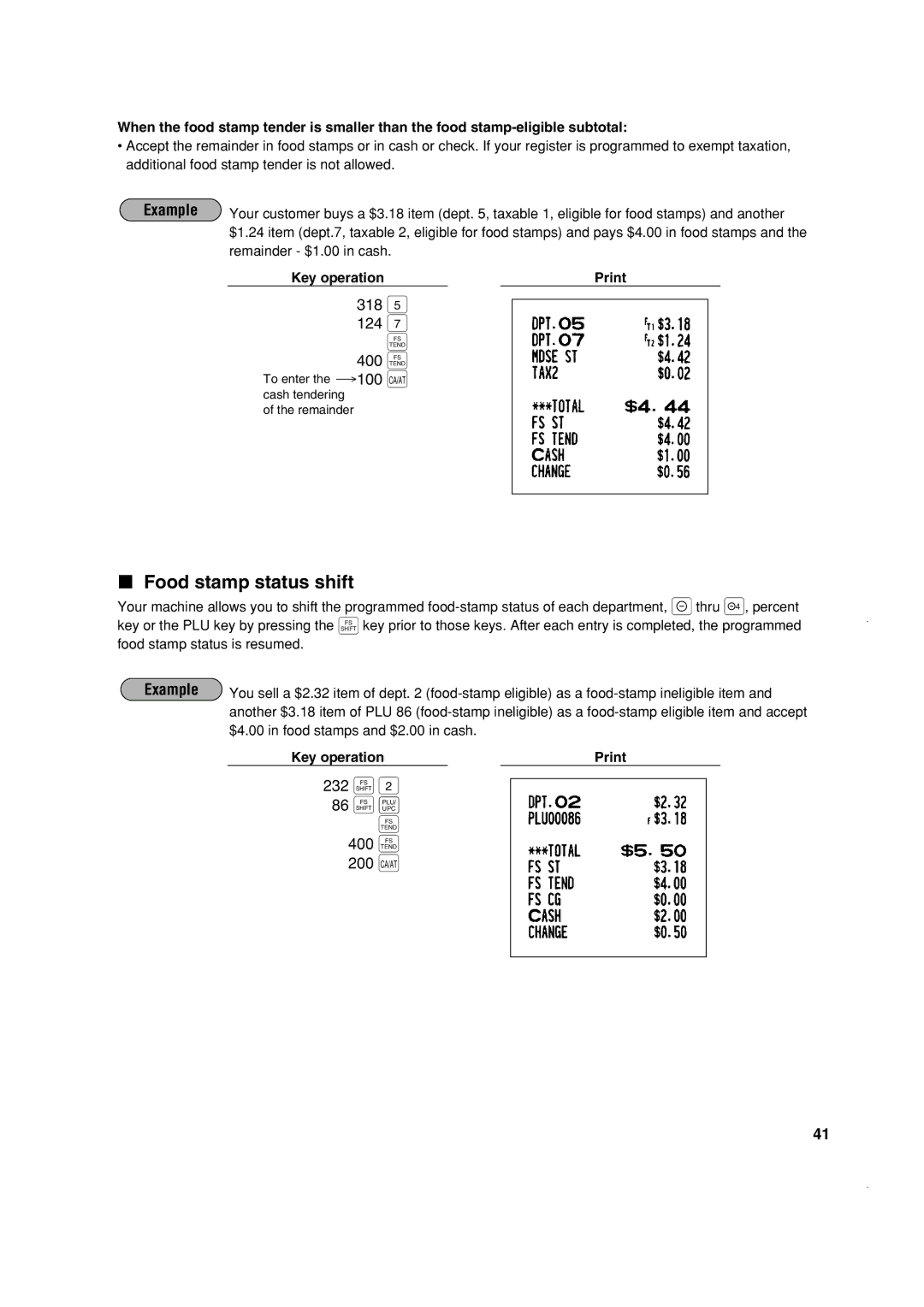 Sony ER-A410, ER-A420 instruction manual 318 124 400 f, 232 ˛, 400 f 200 a, Food stamp status shift 