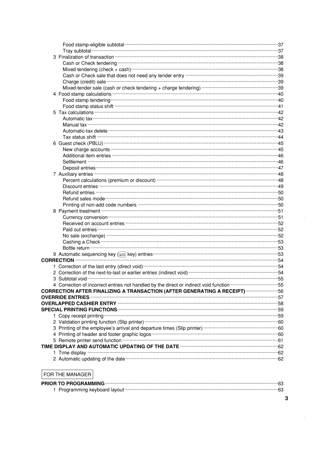 Sony ER-A410, ER-A420 instruction manual For the Manager 