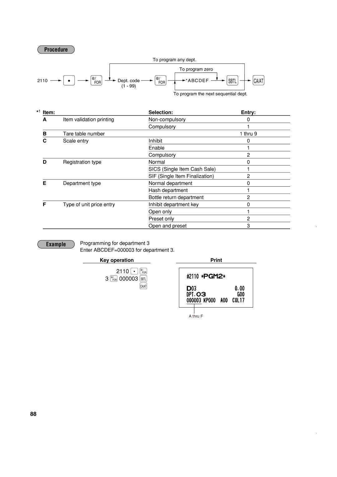 Sony ER-A420, ER-A410 instruction manual 2110 . @ @ 000003 t, Selection Entry 