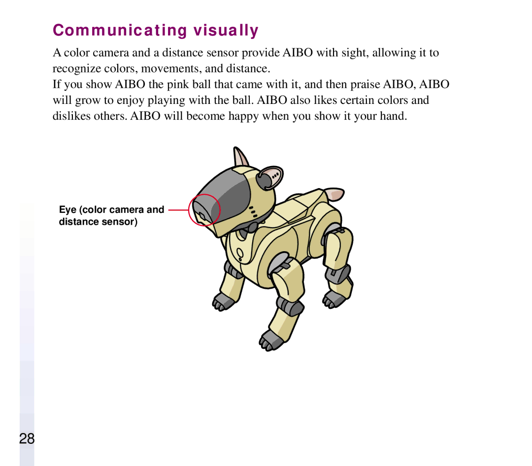 Sony ERF-210AW01 manual Communicating visually 