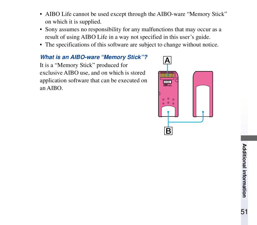 Sony ERF-210AW01 manual What is an AIBO-ware Memory Stick? 